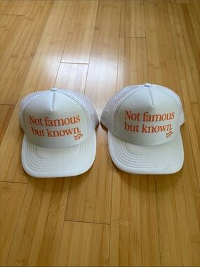 Pop Up Bagels White Trucker Hats